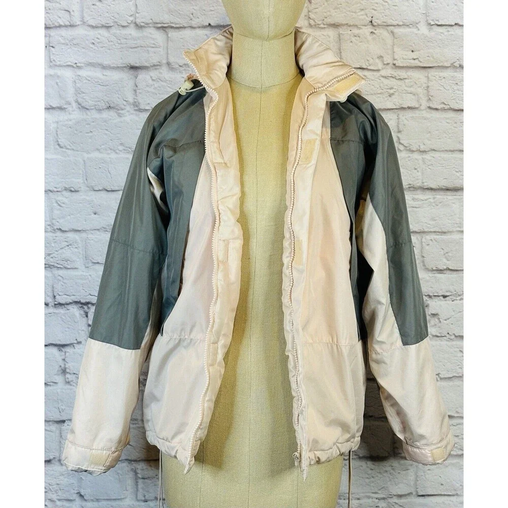 Steve & Barry's Girls Jacket Coat Midweight Pink Gray Hood Zip Pockets‎ Sz 18-20